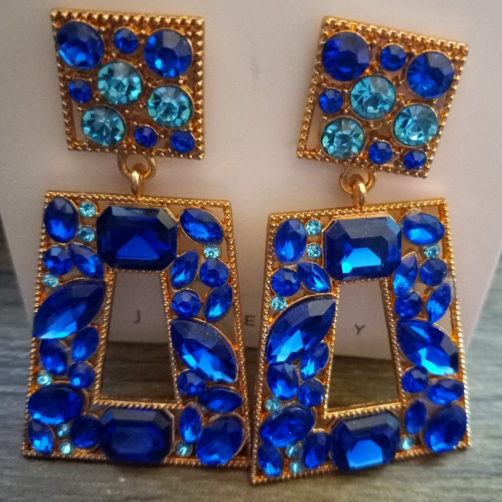 Crystal Geometric Earrings